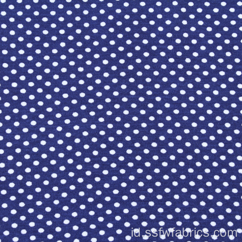 Rajut Dicetak Rayon Stretch Polka Dot Spandex Fabric